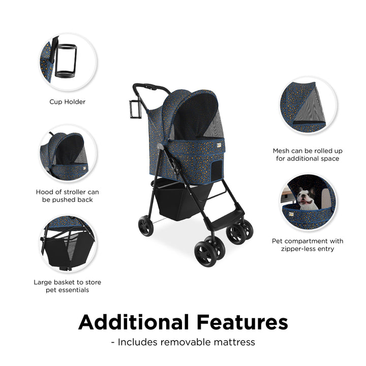 Advantages of foldable design in pet strollers -  Blue Cheetah