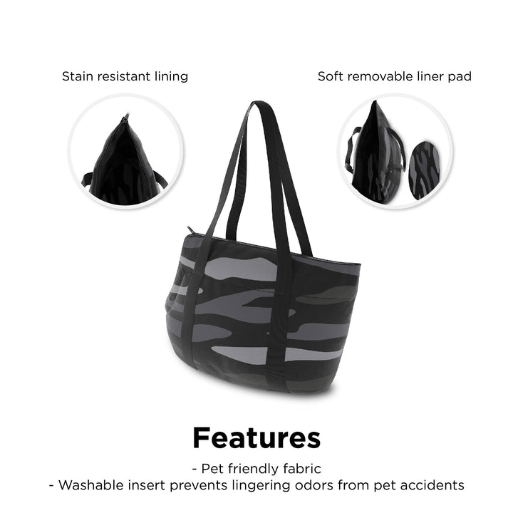 Stylish pet carriers for urban travelers -  Black Camouflage