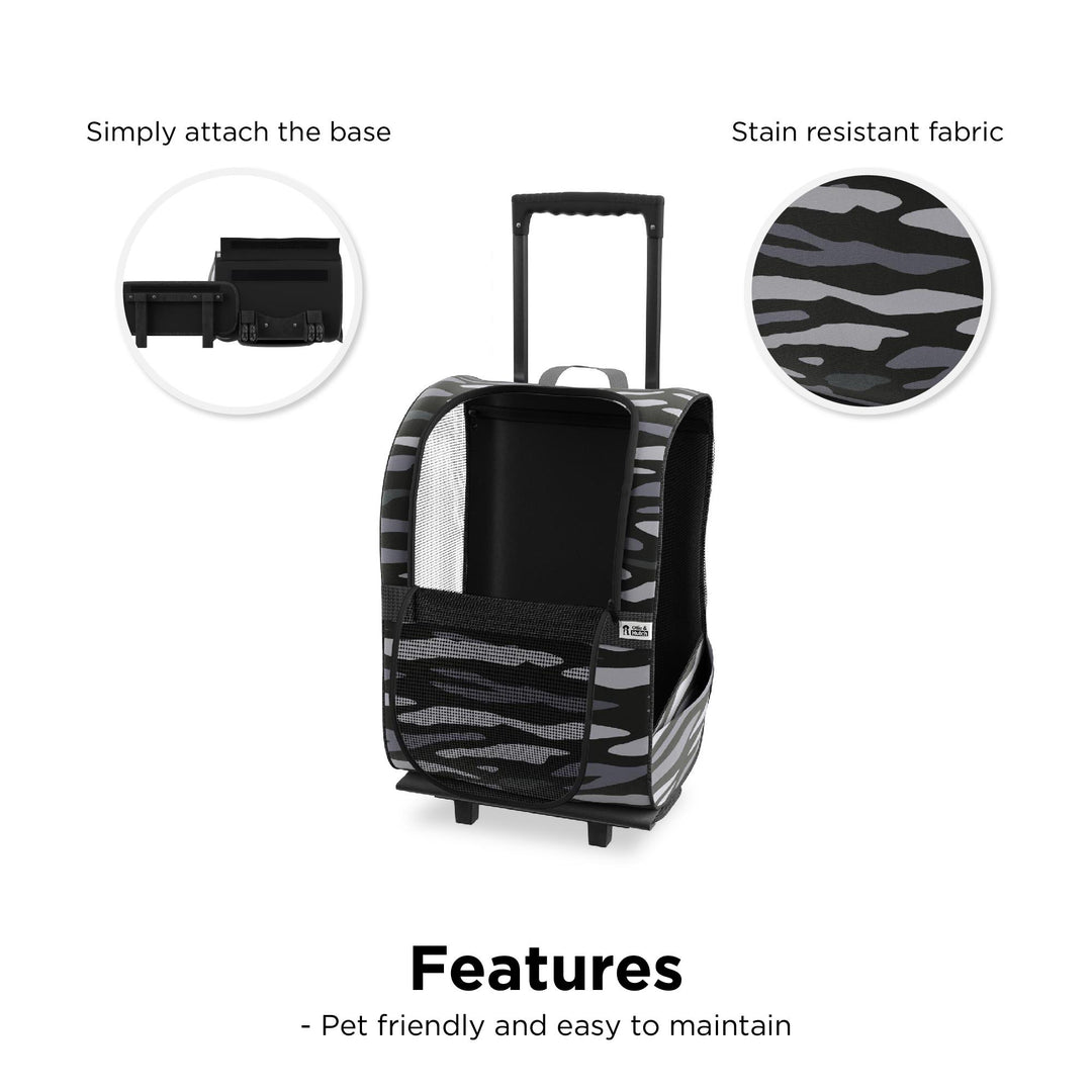 User experiences with Kaya pet carrier trolley -  Black Camouflage