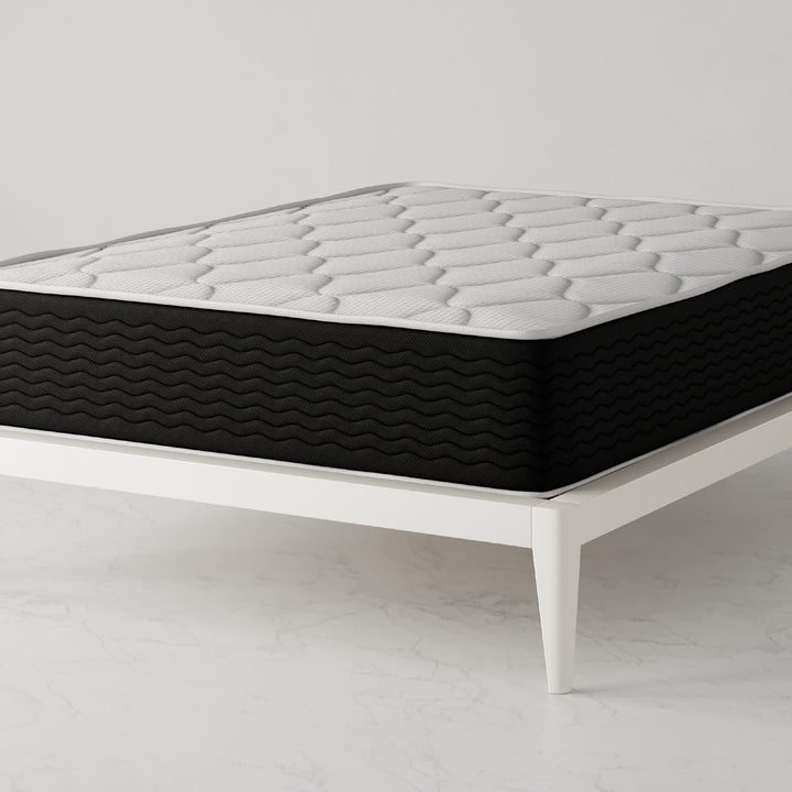 Vitality 13 Inch Encased Coil with Charcoal Infused Memory Foam Hybrid Mattress - White - Queen