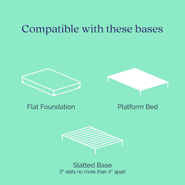 8 inch reversible sleep mattress -  White - Twin