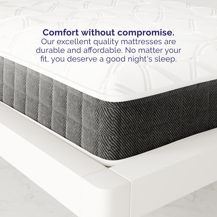 Durable 8 inch bed solution -  White - Twin