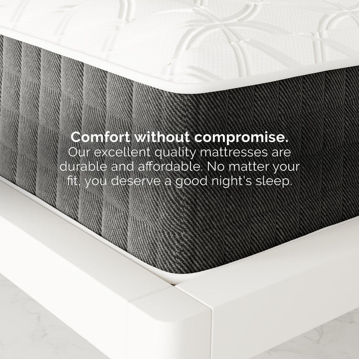 Contour Comfort 12 Inch Tight-Top Mattress with Independantly Encased Coils - White - Twin