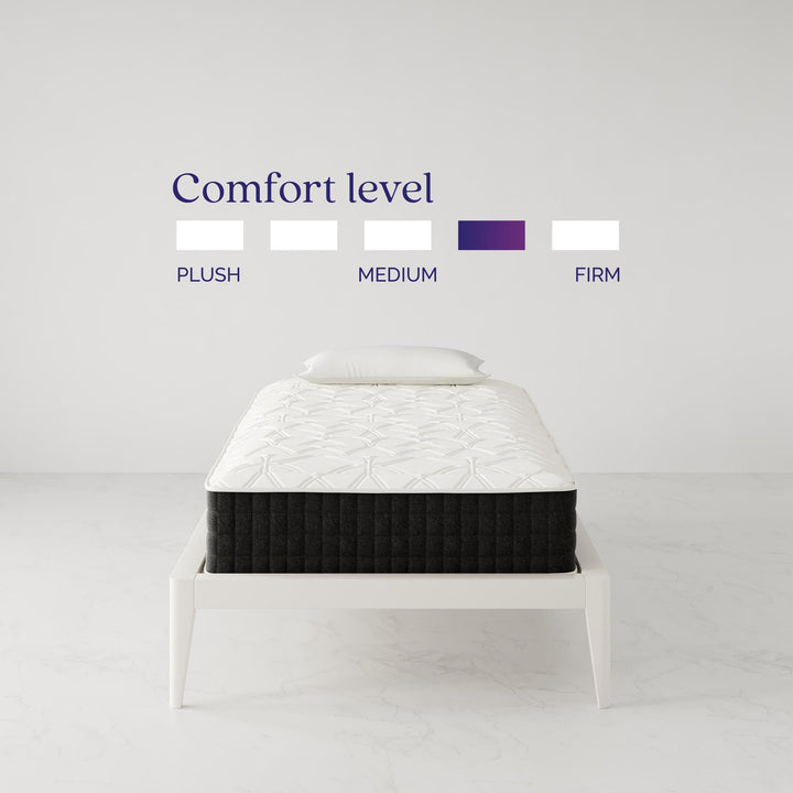 Contour Comfort 12 Inch Tight-Top Mattress with Independantly Encased Coils - White - Twin