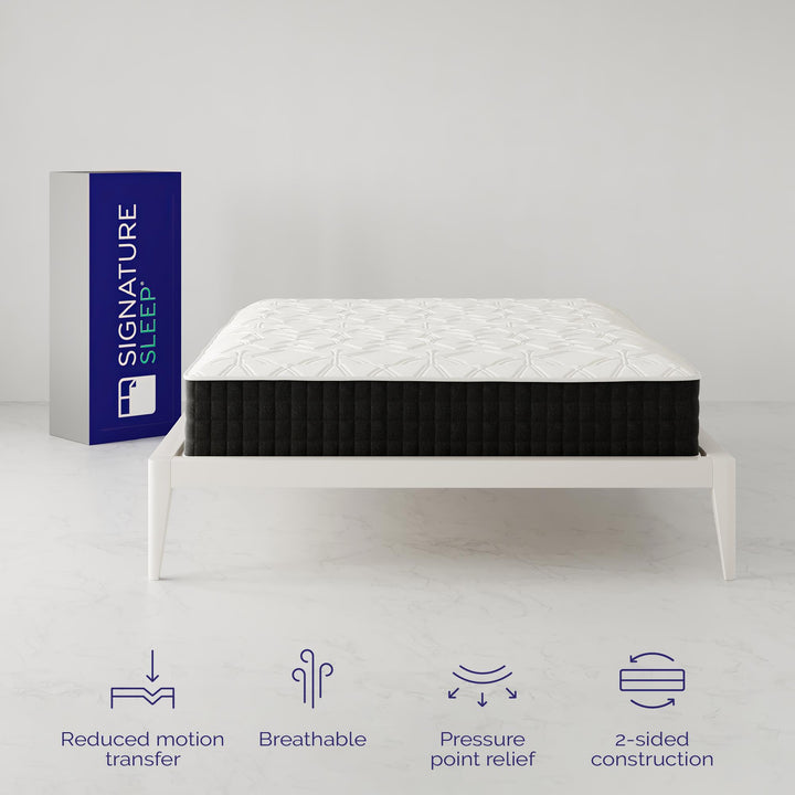 Contour Comfort 12 Inch Tight-Top Mattress with Independantly Encased Coils - White - Full