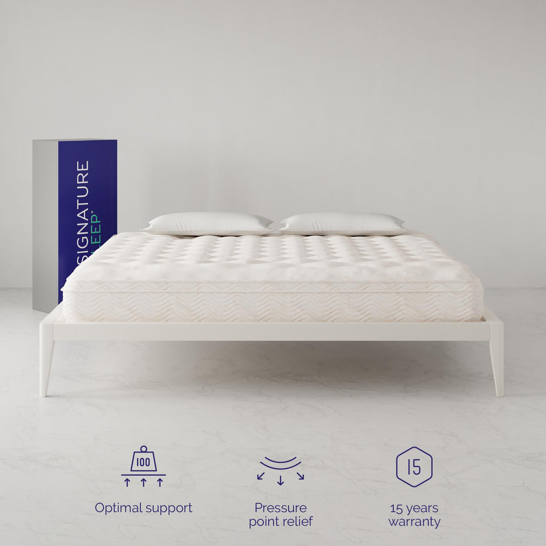 Triumph 10 Inch Innerspring Mattress with Euro Top - White - King