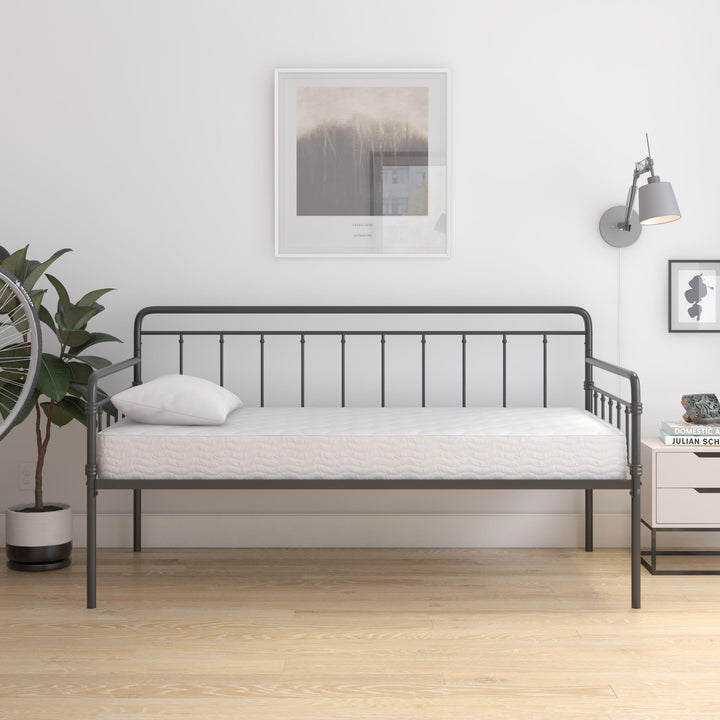 6 Inch Thermobonded High Density Polyester Fill Mattress - White - Twin