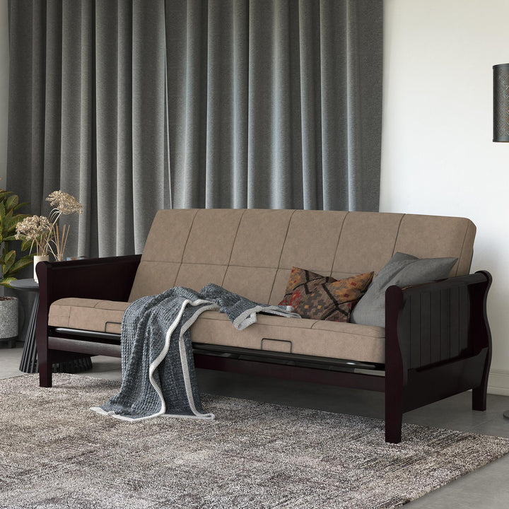 Willow 6 Inch Full Size Quilted Microfiber Futon Mattress - Tan - Full