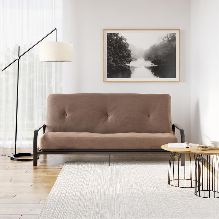 Carson 8 Inch Thermobonded High Density Polyester Fill Futon Mattress - Tan - Full