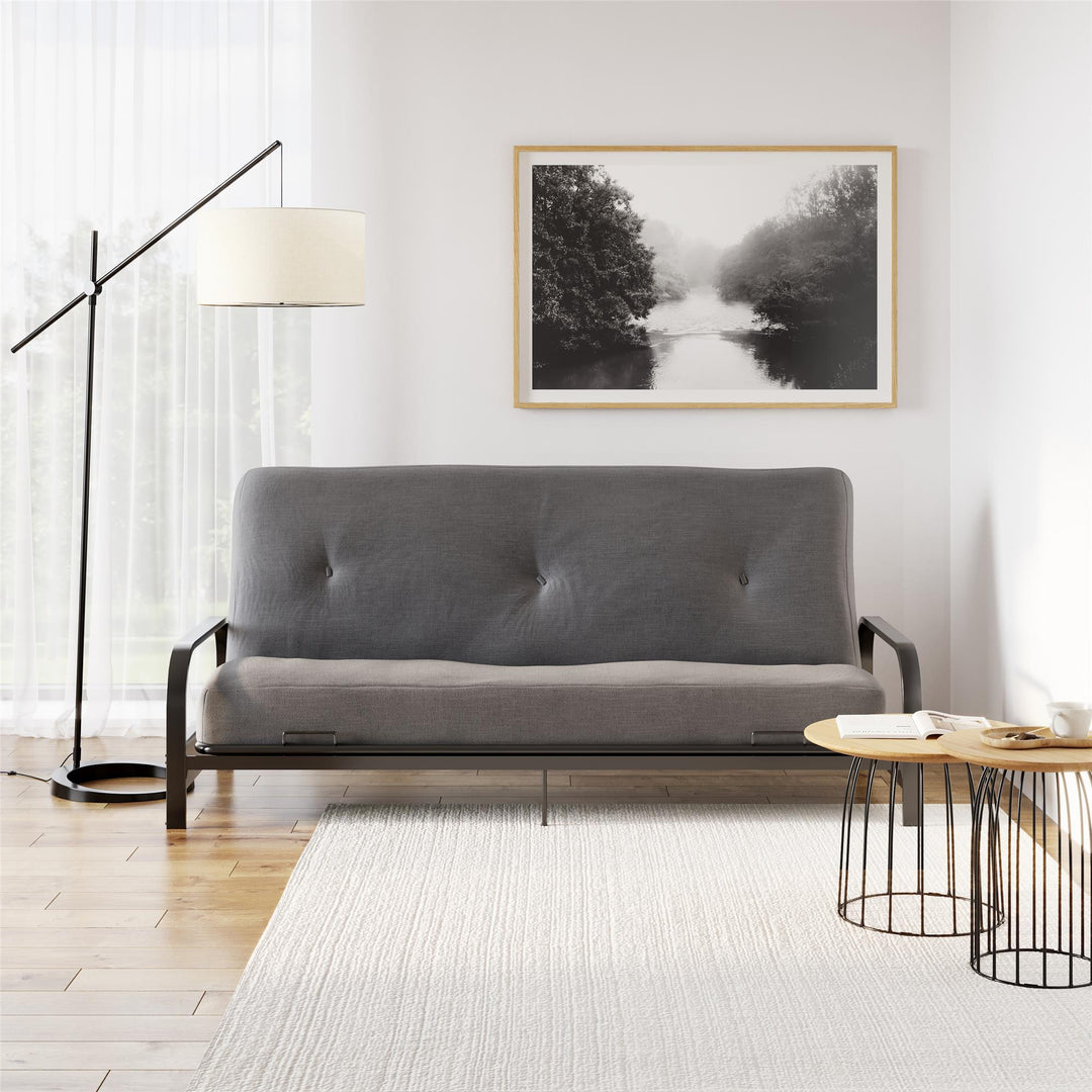 Carson 8 Inch Thermobonded High Density Polyester Fill Futon Mattress - Gray - Full