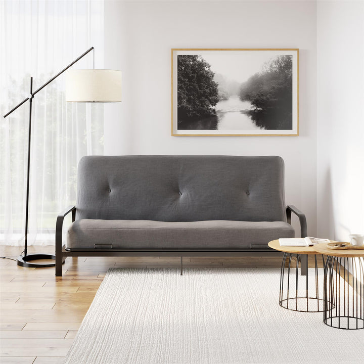 Carson 8 Inch Thermobonded High Density Polyester Fill Futon Mattress - Gray - Full