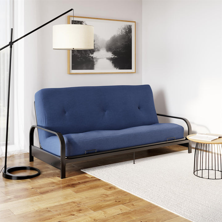 Carson 8 Inch Thermobonded High Density Polyester Fill Futon Mattress - Navy - Full