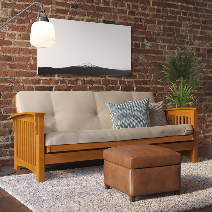 Kali 6 Inch Thermobonded High Density Polyester Fill Futon Mattress - Tan - Full