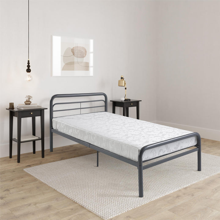 Value 6 Inch Twin Polyester Filled Mattress with Jacquard Cover - White - Twin