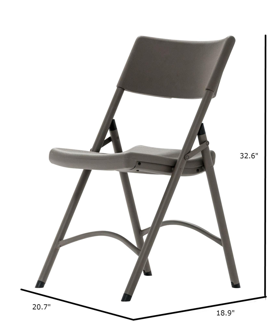Folding chair for gatherings -  Brown - 4 Pack