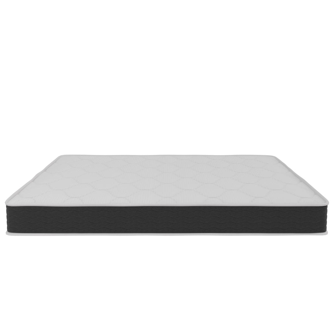 Vitality 8 Inch Encased Coil with Charcoal Infused Memory Foam Hybrid Mattress - White - Twin