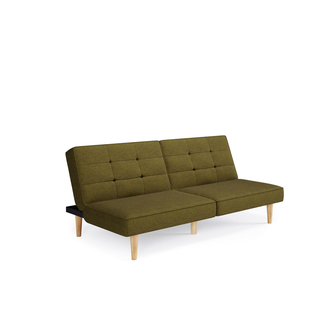 upholstered futon withpout armrests - Green