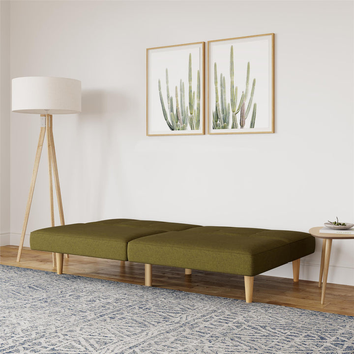 upholstered futon lounger - Green