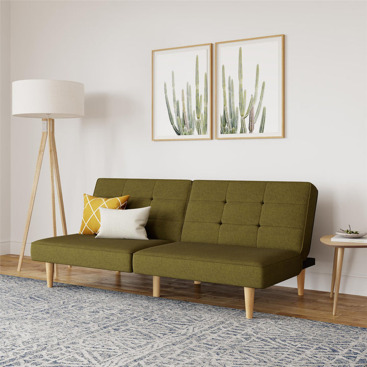 upholstered futons - Green