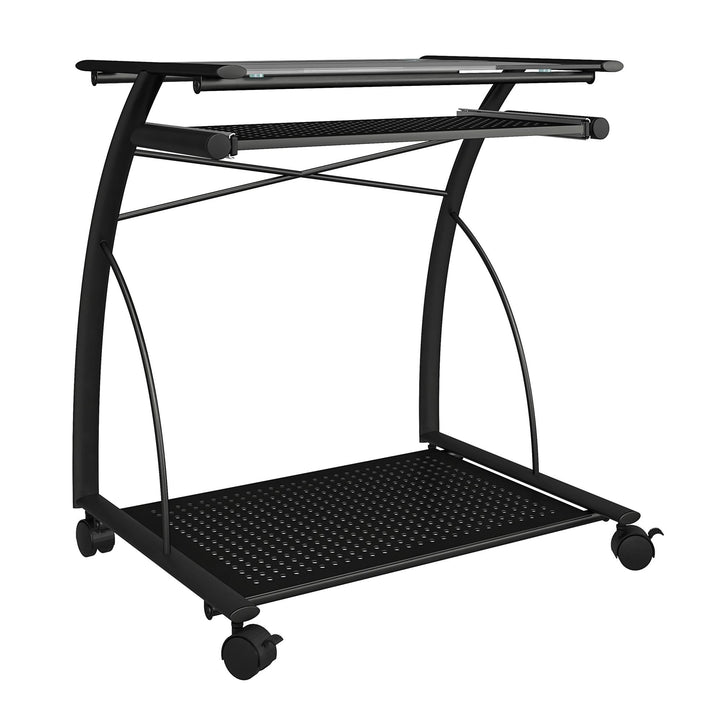 Mobile desk for computers -  Black