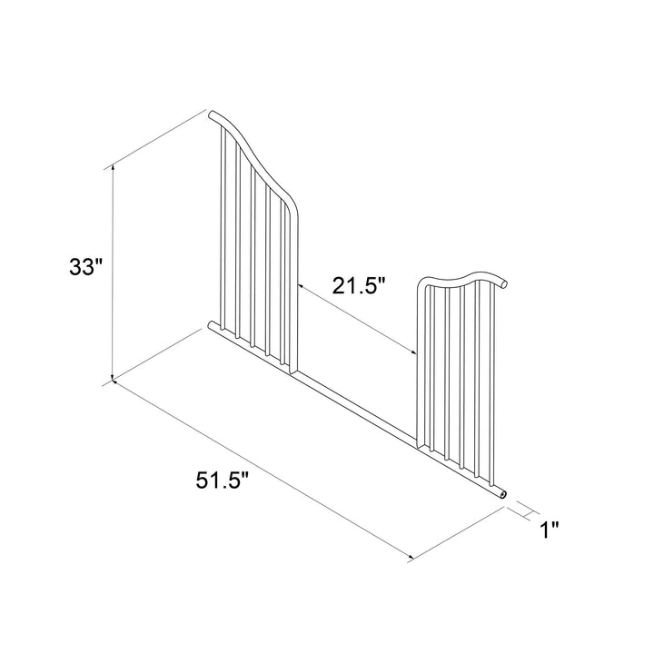 Crib to bed conversion Piper -  Dove Gray