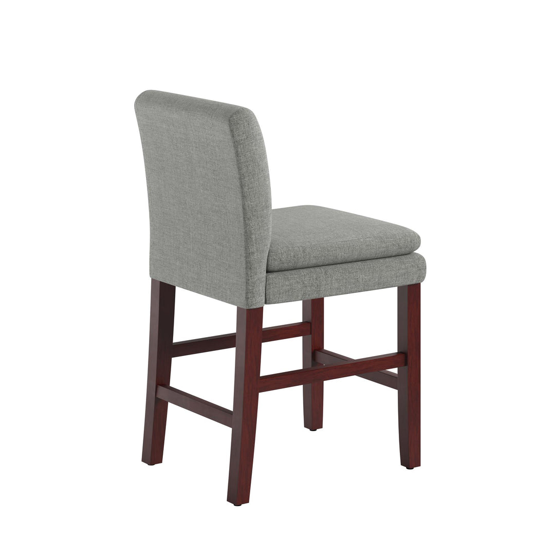 Comfortable upholstered counter stool -  Gray