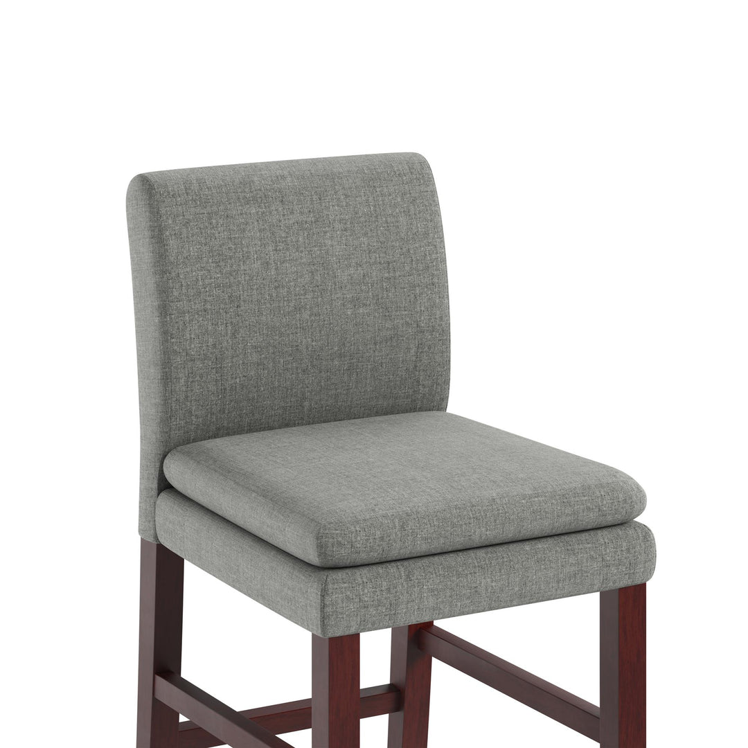 Counter height stool with upholstery -  Gray