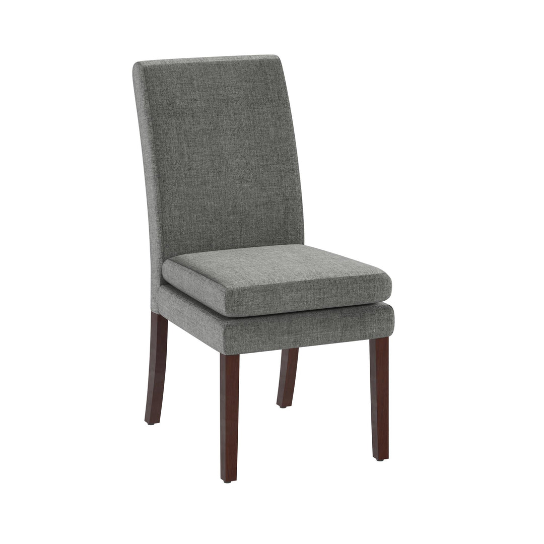 Clark Design Linen Upholstered Dining Chairs -  Gray