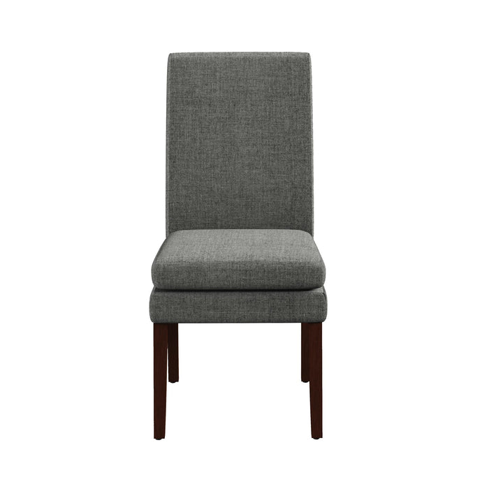 Modern Clark Design Linen Upholstered Dining Chairs -  Gray