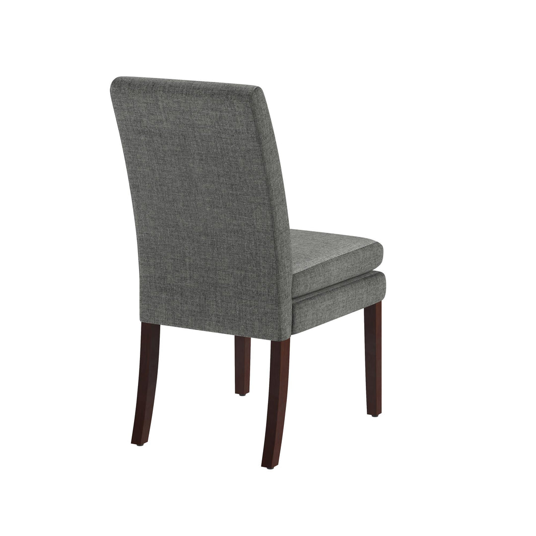 Best Modern Linen Upholstered Dining Chairs Set of 2 -  Gray