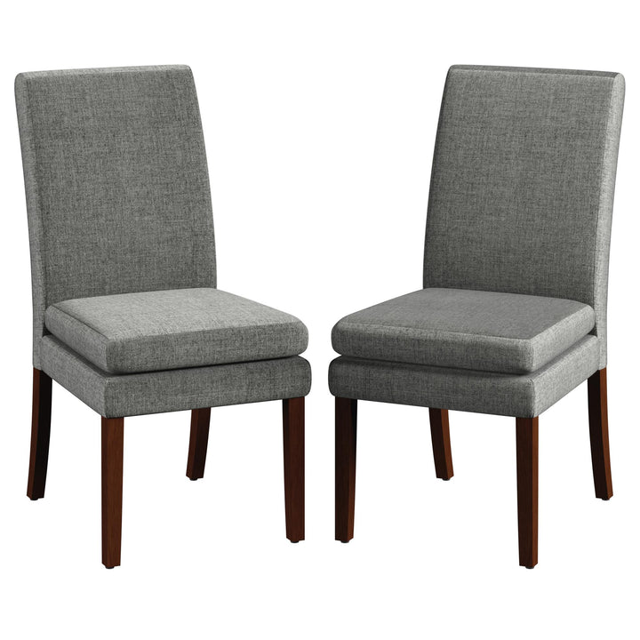 Clark Linen Upholstered Dining Chairs, Set of 2  -  Gray