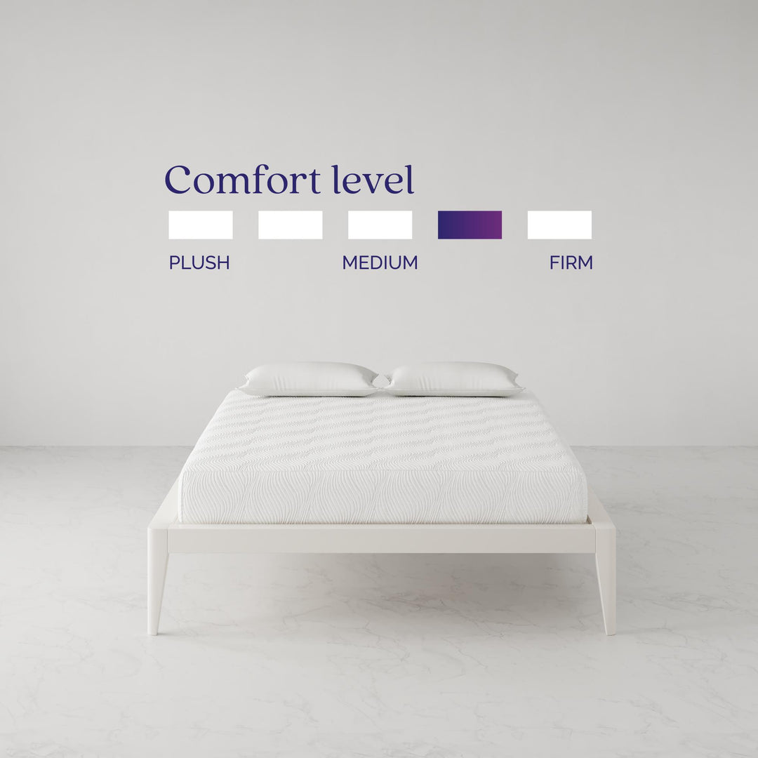 Memoir 8 Inch Gel Memory Foam Mattress  with Medium Firm Comfort Level - White - Full