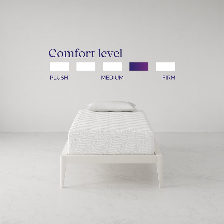 Memoir 12 Inch Gel Memory Foam Mattress with Medium Firm Comfort Level - White - Twin