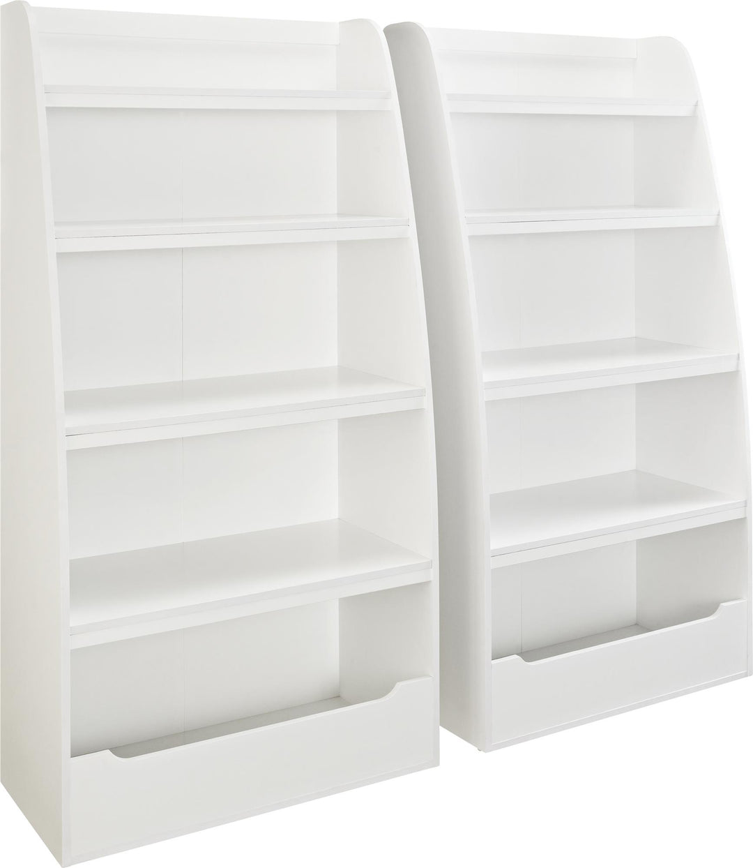 Ultimate kids' room organization with Mia ladder bookcase -  White