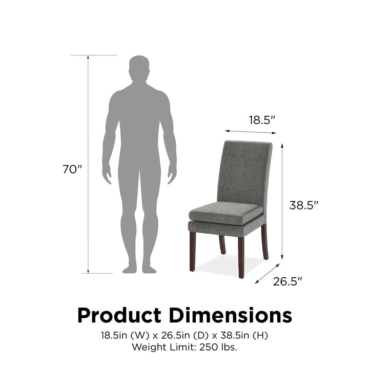 Best Stylish Clark Linen Upholstered Chairs -  Gray