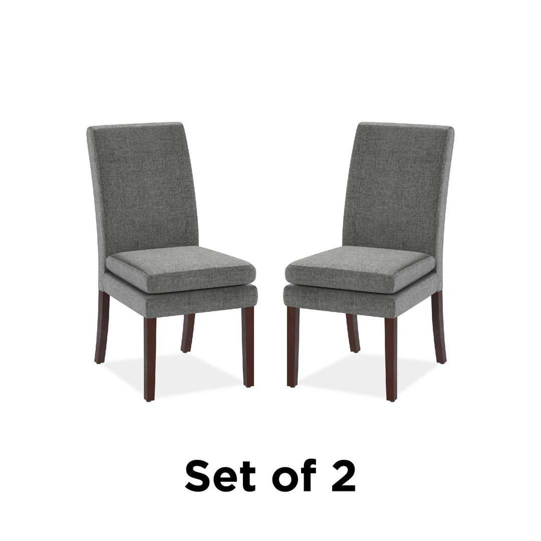 Best Clark Linen Upholstered Dining Chairs -  Gray