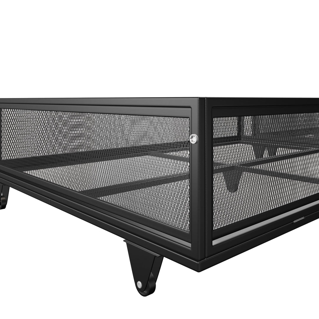 Jaxon Bunk Bed with Storage Drawers - Black - Twin-Over-Full