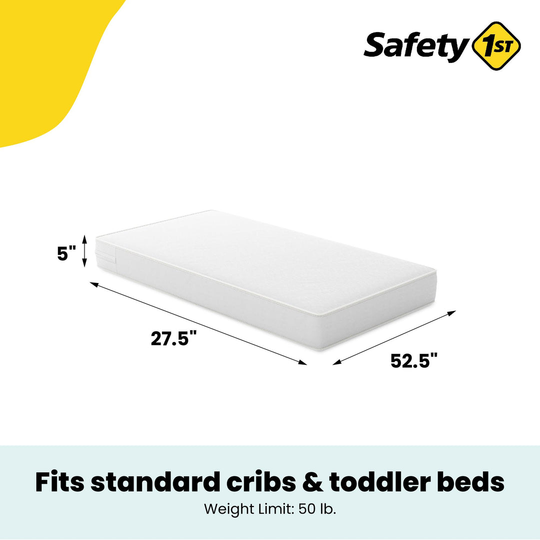 Soft and supportive crib mattress - White