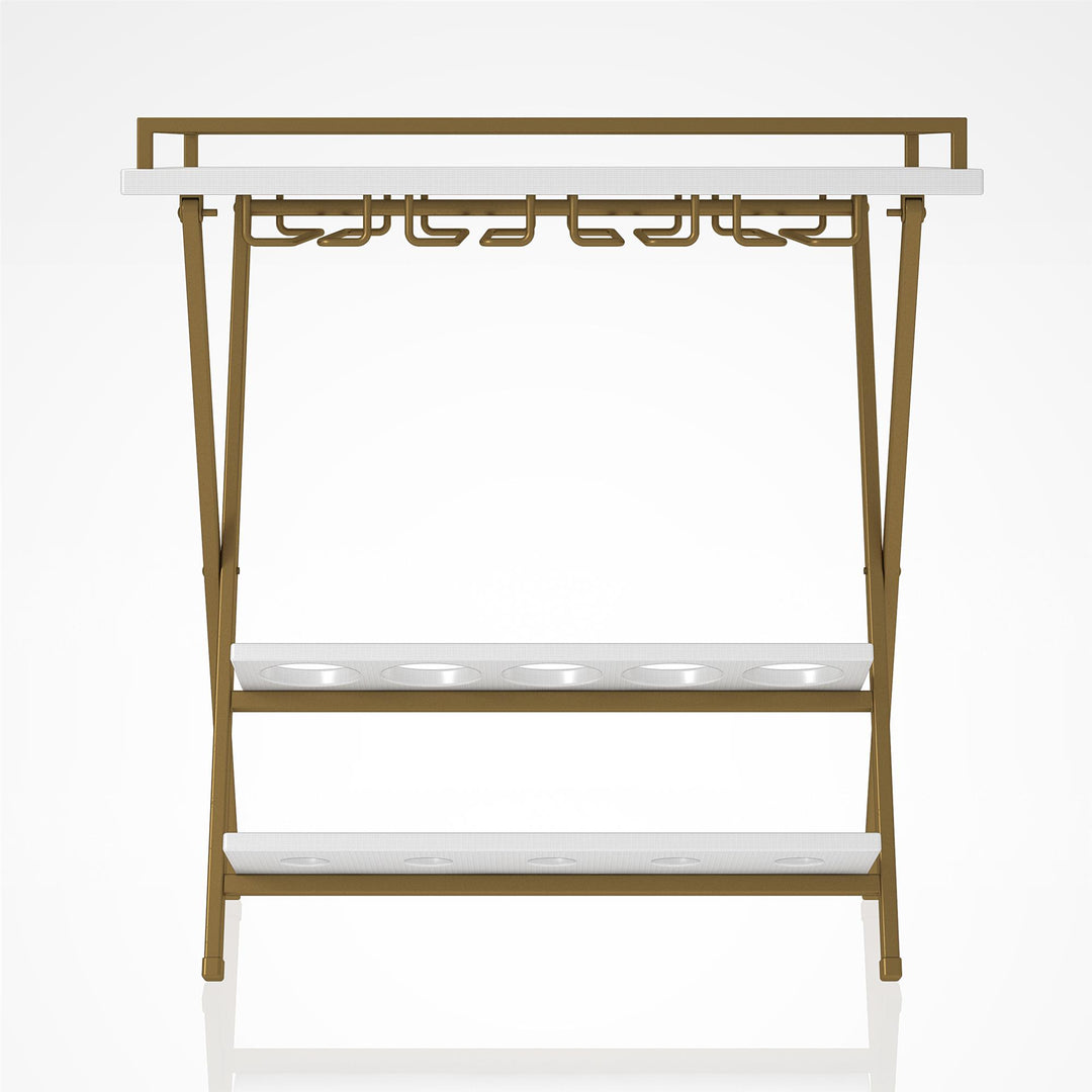 CosmoLiving by Cosmopolitan Trevia Folding Wine Rack  -  White
