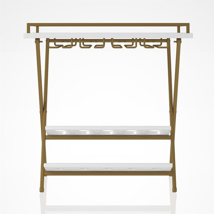 CosmoLiving by Cosmopolitan Trevia Folding Wine Rack  -  White