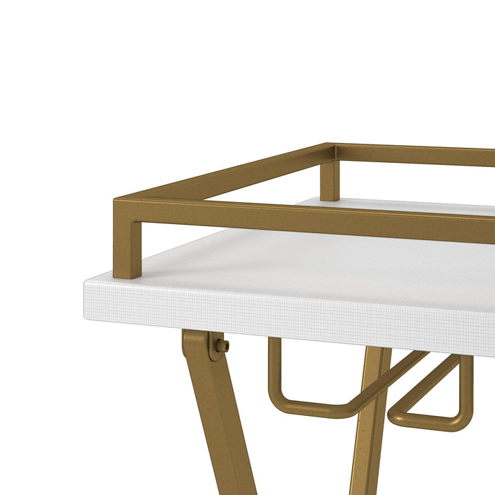 Folding rack for wine storage -  White