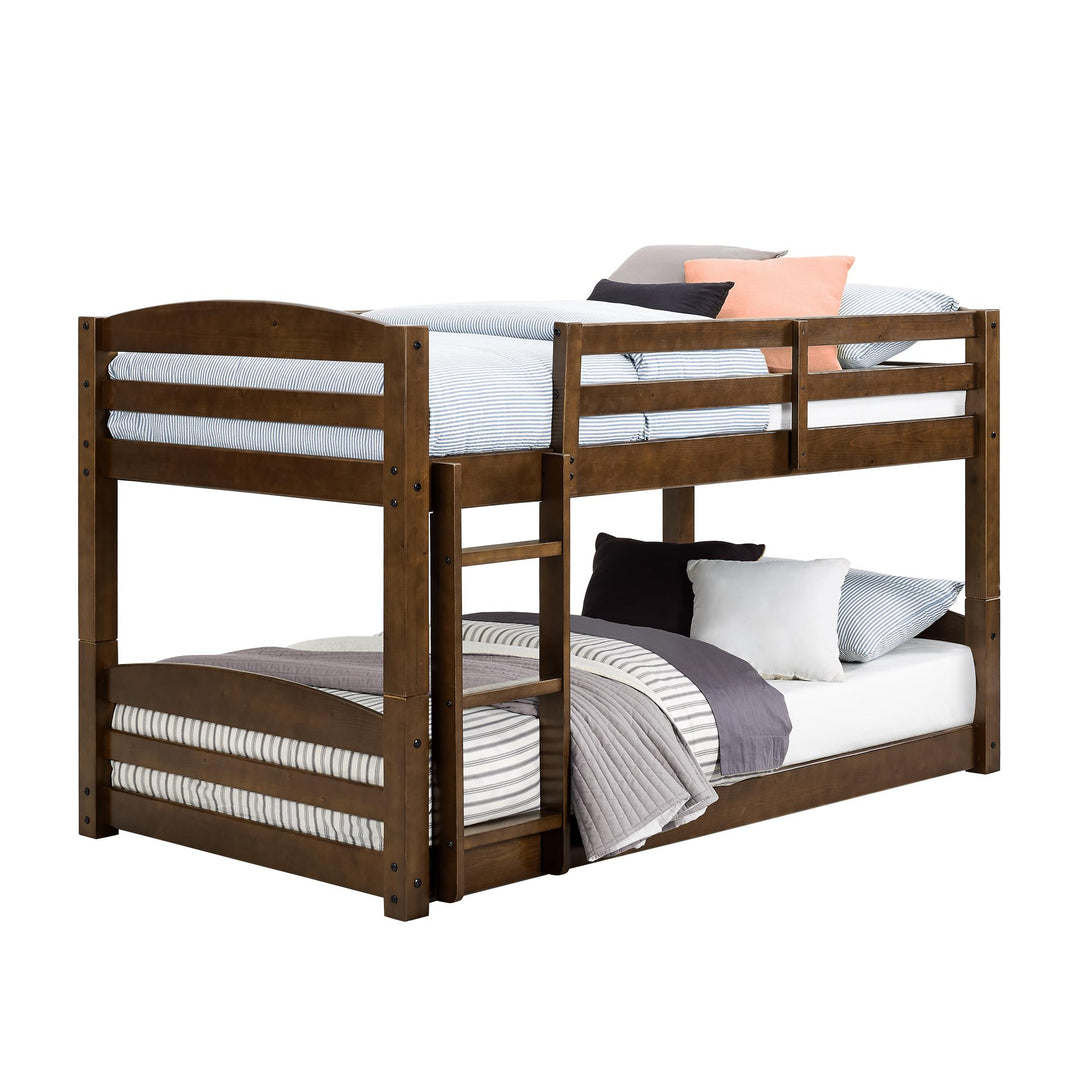 Sierra Converts into 2 Twin Beds Twin over Twin Wood Bunk Bed -  Mocha  - Twin-Over-Twin