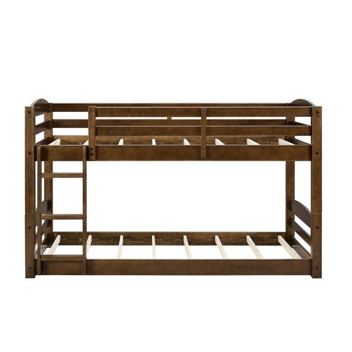 Converts into 2 Twin Beds Wood Bunk Bed Twin over Twin Sierra -  Mocha  - Twin-Over-Twin