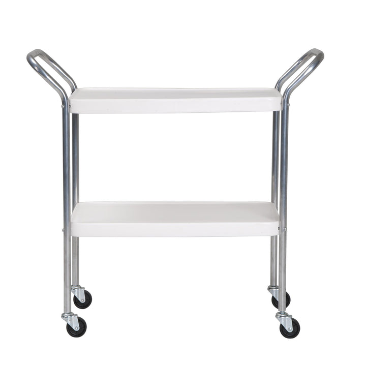Stylaire 2 Tier Serving Cart  -  White 