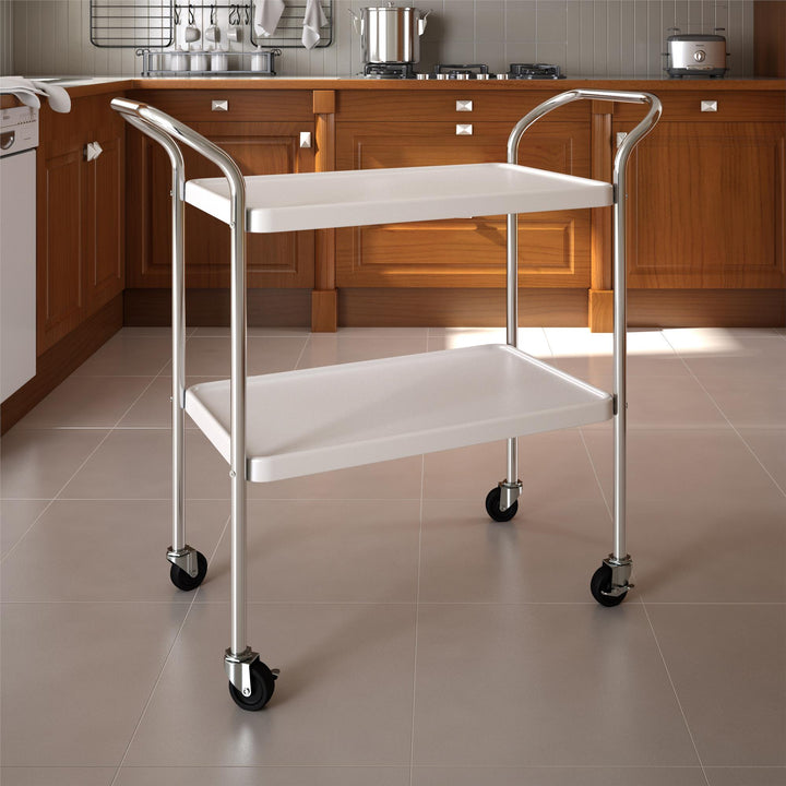 Stylaire kitchen cart with wheels -  White 