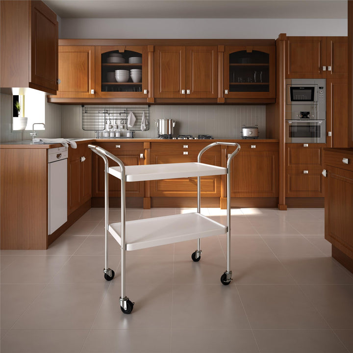Stylaire serving cart with 2 tiers -  White 