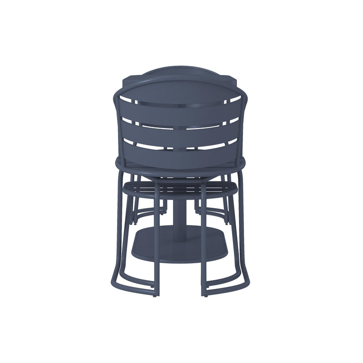 Compact 5 piece patio dining sets for balconies -  Steel Gray