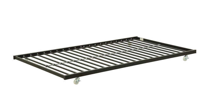 Universal Metal Trundle for Daybeds with Slats (Trundle Only)  -  Black  -  Twin