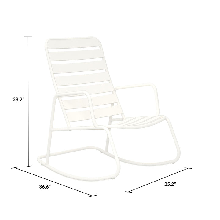Roberta Outdoor/Indoor Rocking Chair - White