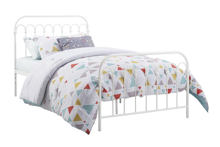 Durable and Stylish Metal Bed for Bedroom -  White 